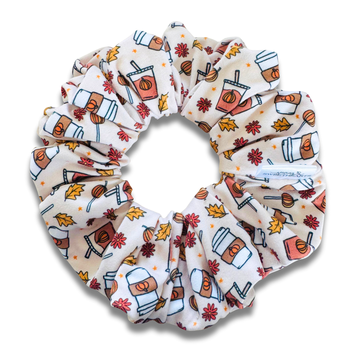 Pumpkin Spice Latte Scrunchie Sewing Sweethearts