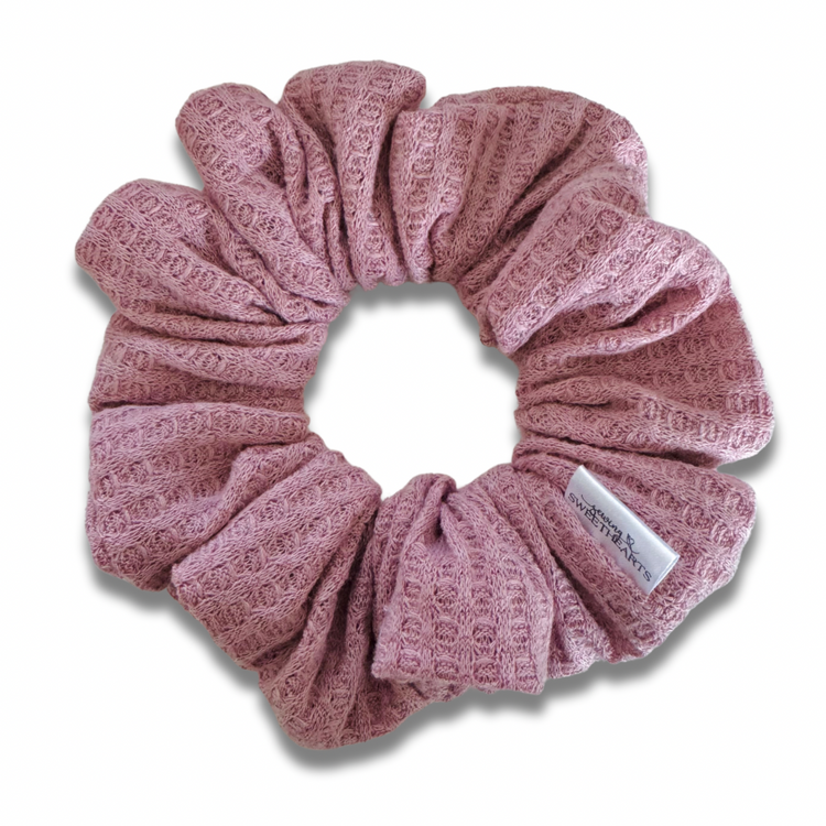 Rose Waffle Knit Scrunchie Sewing Sweethearts