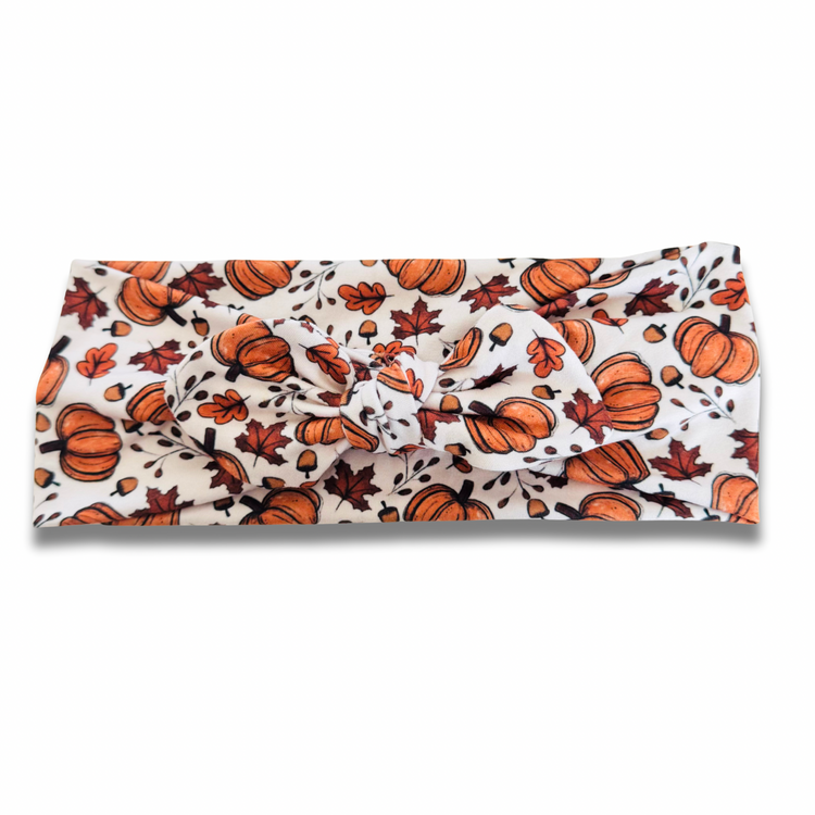 Autumn Harvest Sweetheart Headband (or removable tie option) Sewing Sweethearts Sweetheart with Removable Tie