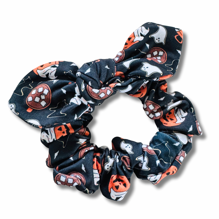 Halloween Snacks Bow Scrunchie Sewing Sweethearts