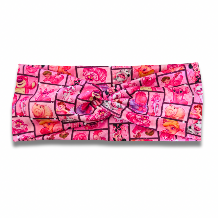 Characters in Pink Sweetheart Headband (or removable tie option) Sewing Sweethearts Sweetheart