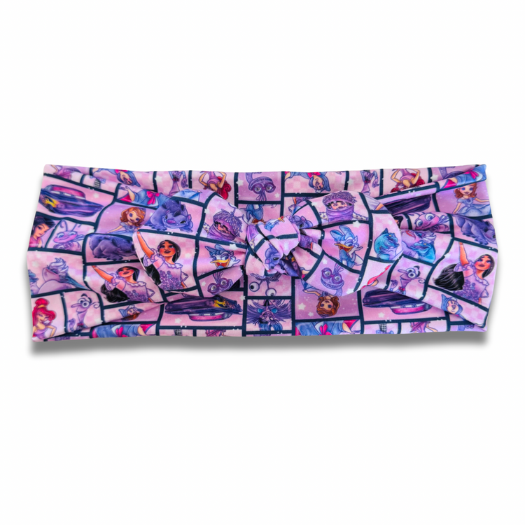 Characters in Purple Sweetheart Headband (or removable tie option) Sewing Sweethearts Sweetheart with Removable Tie