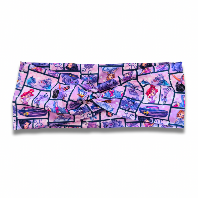 Characters in Purple Sweetheart Headband (or removable tie option) Sewing Sweethearts Sweetheart