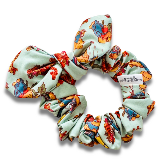 Spring Hunny Bear Bow Scrunchie  Sewing Sweethearts   