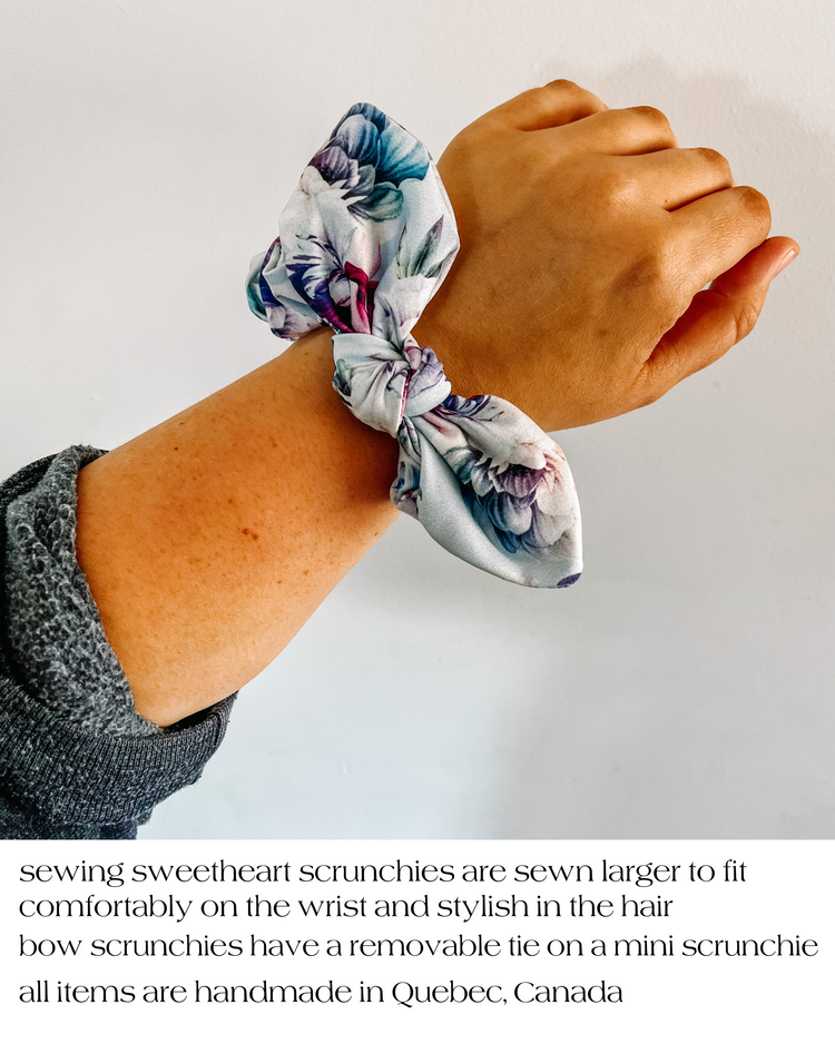 Sunflowers Bow Scrunchie Sewing Sweethearts