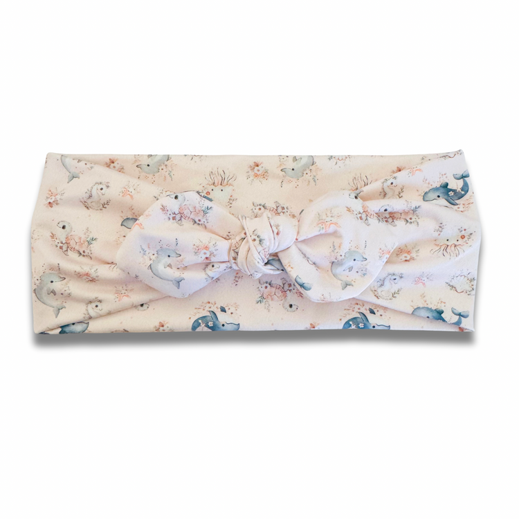 Sea Life Sweetheart Headband (or removable tie option) Sewing Sweethearts Sweetheart with Removable Tie