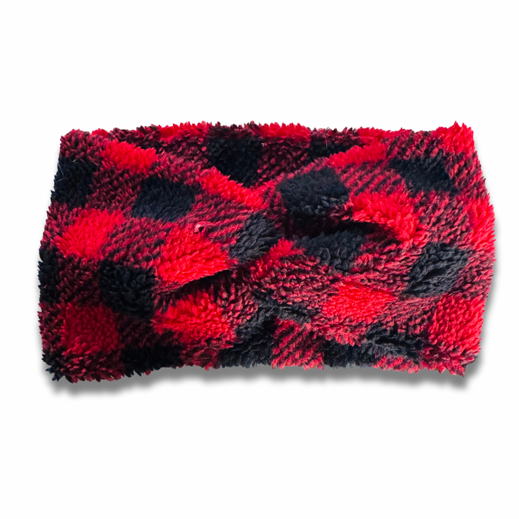 Red Buffalo Sherpa Headband