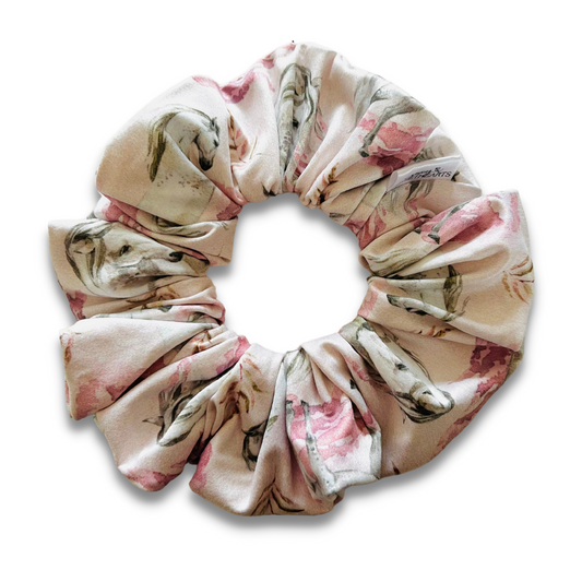 White Horses Scrunchie  Sewing Sweethearts   