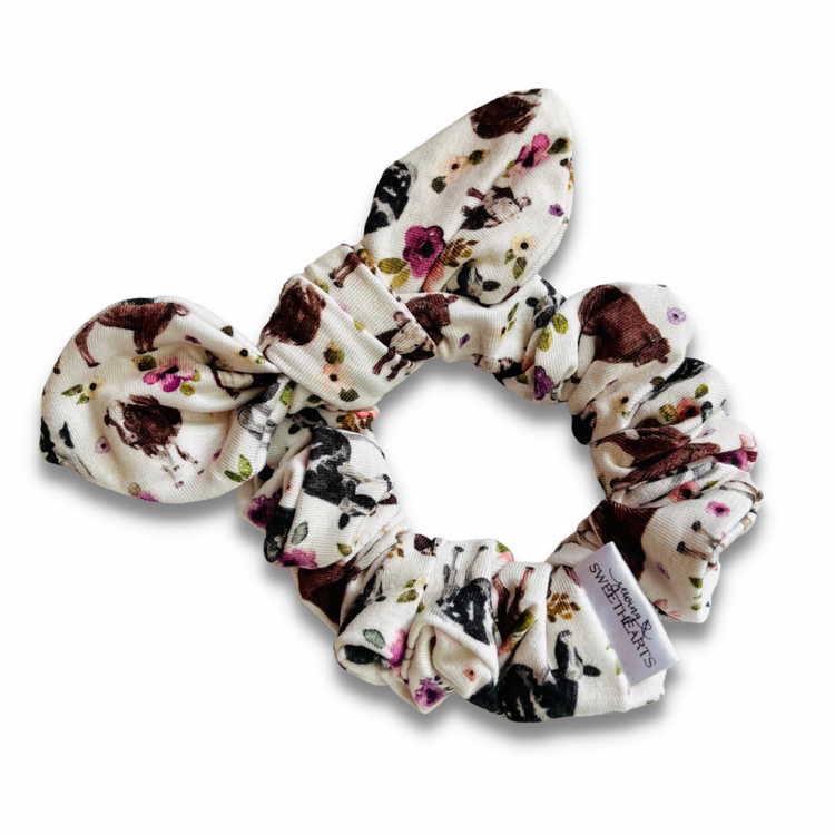 Moo Moo Bow Scrunchie Sewing Sweethearts