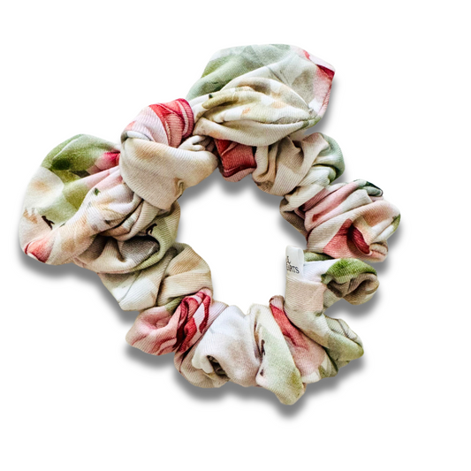 Blush Blooms Bow Scrunchie  Sewing Sweethearts   