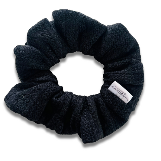 Black Cable Knit Scrunchie  Sewing Sweethearts   