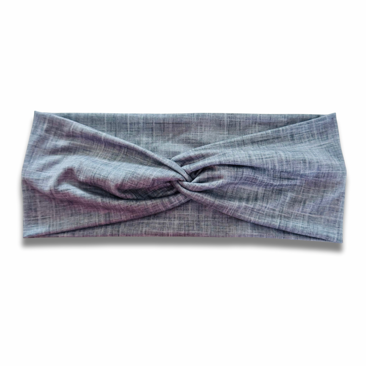 Grey Linen Style Sweetheart Headband (or removable tie option) Sewing Sweethearts Sweetheart