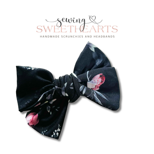 Dark Blooms Bow Sweet Minis Sewing Sweethearts   