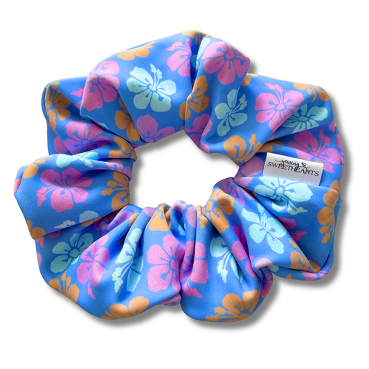Aloha Blooms Swim Scrunchie Sewing Sweethearts