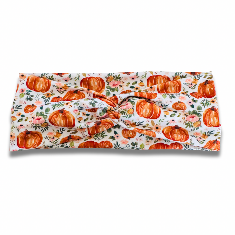 Pumpkins Garden Sweetheart Headband (or removable tie option) Sewing Sweethearts Sweetheart