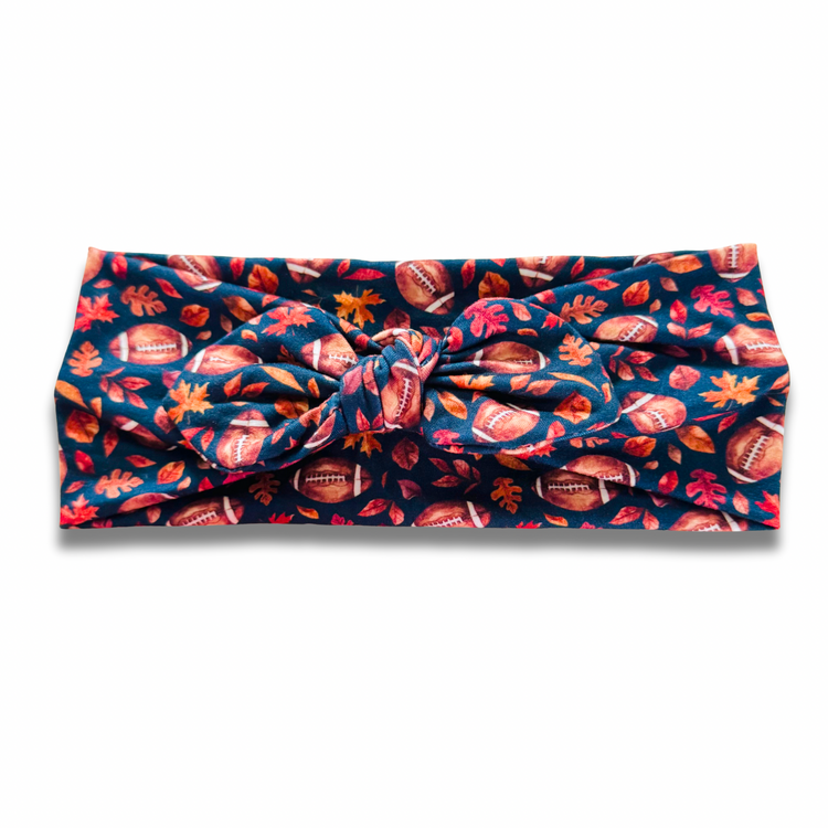 Fall Football Sweetheart Headband (or removable tie option) Sewing Sweethearts Sweetheart with Removable Tie