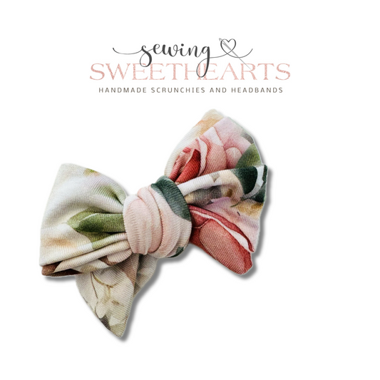 Blush Blooms Bow  Sewing Sweethearts   