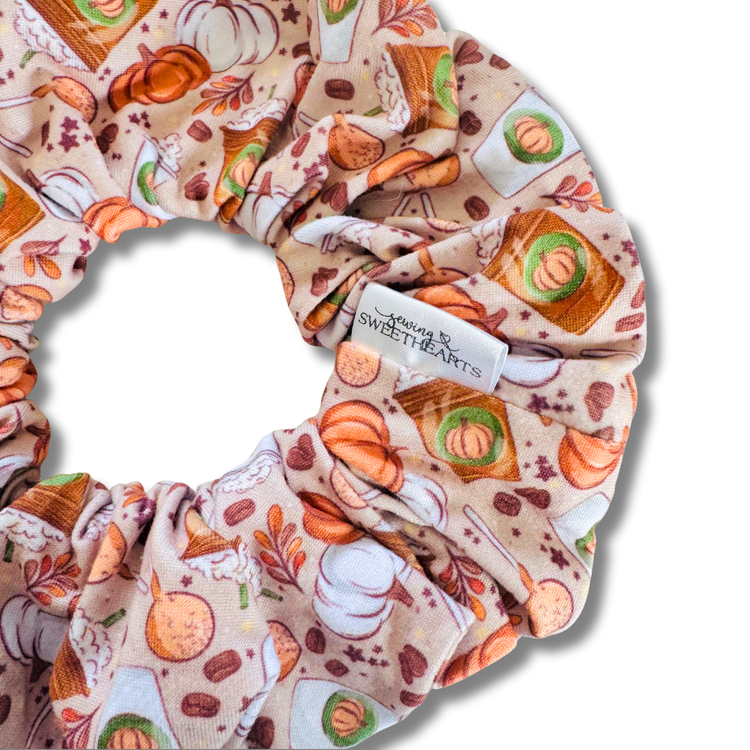 Pumpkins & Coffees Scrunchie Sewing Sweethearts