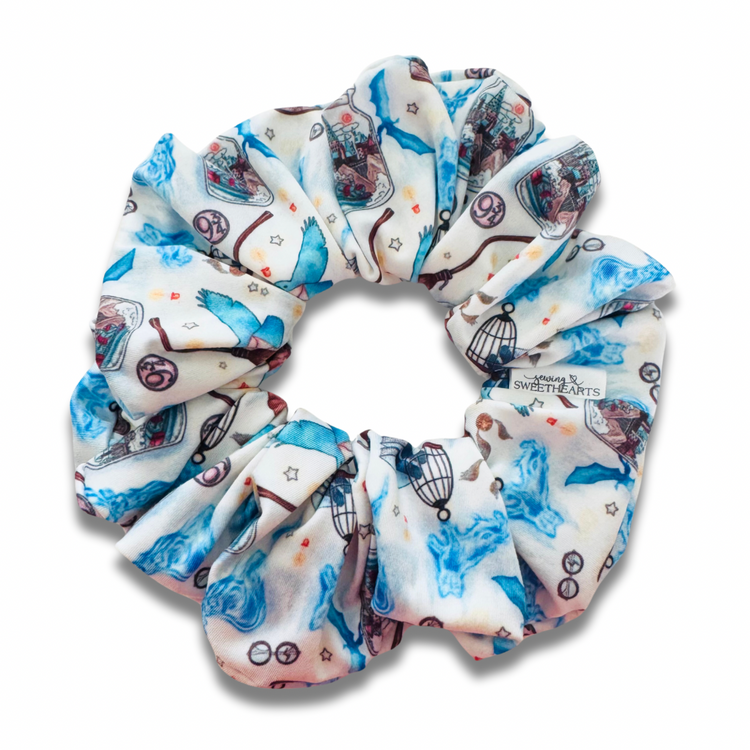 Blue Wizard Scrunchie Sewing Sweethearts