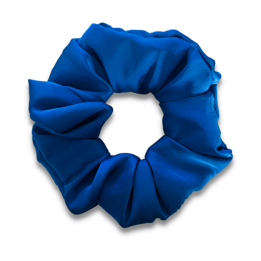 Royal Blue Silky Satin Scrunchie  Sewing Sweethearts   
