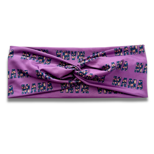 Mama Purple Floral Sweetheart (or removable tie option)  Sewing Sweethearts Sweetheart  