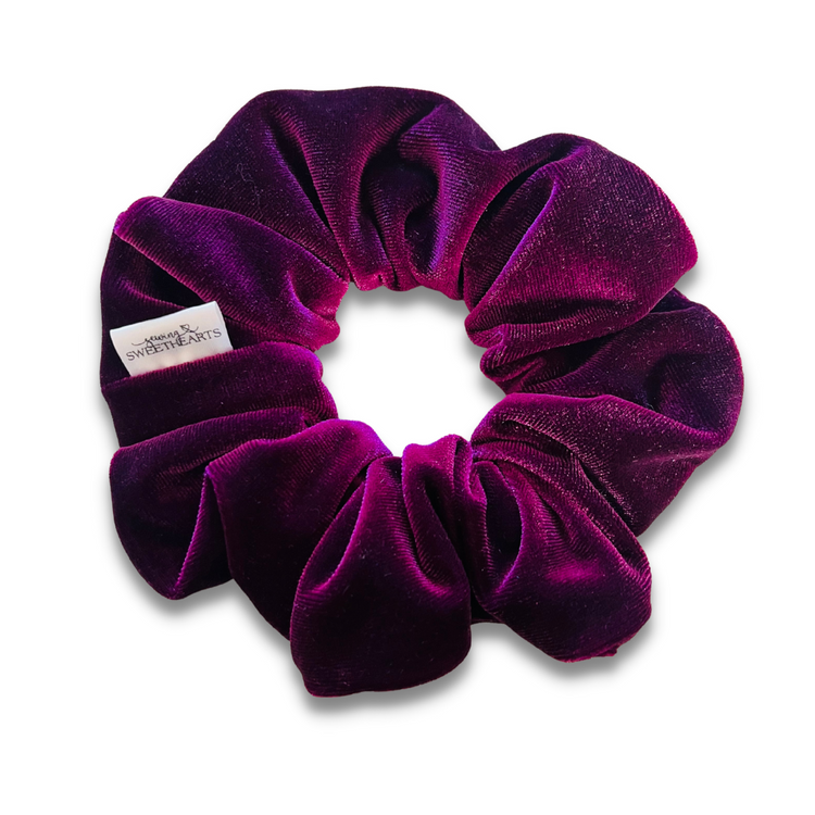 Violet Velvet Scrunchie Sewing Sweethearts