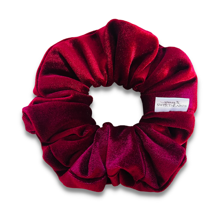 Merlot Velvet Scrunchie Sewing Sweethearts