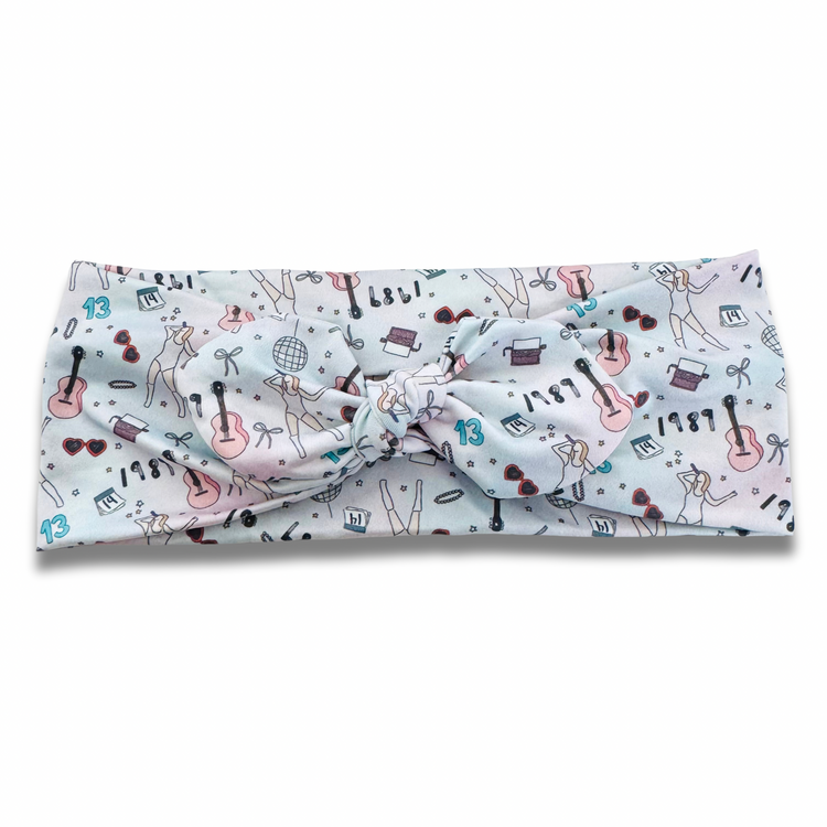1989 Sweetheart Headband (or removable tie option) Sewing Sweethearts Sweetheart with Removable Tie
