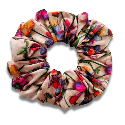 Embroidered Flowers Scrunchie  Sewing Sweethearts   