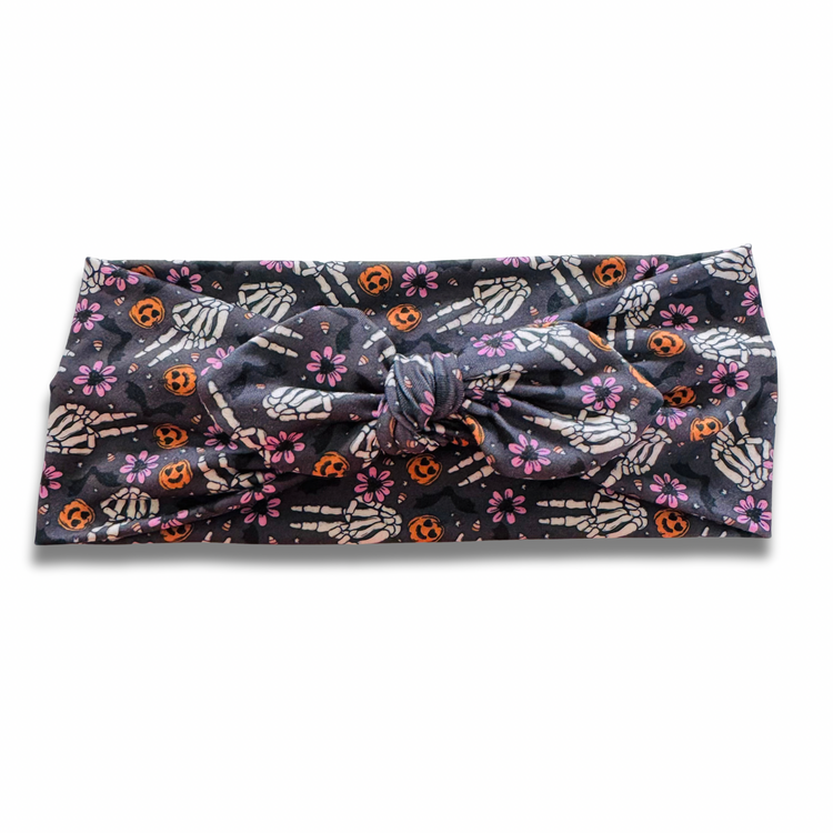 Spooky Peace Sweetheart Headband (or removable tie option) Sewing Sweethearts Sweetheart with Removable Tie