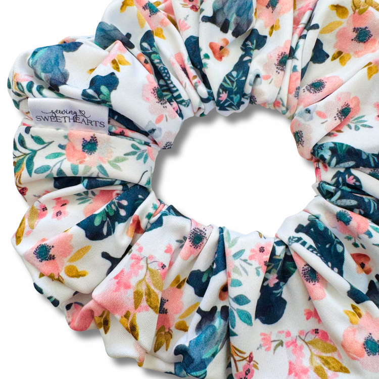 Floral Pups Scrunchie Sewing Sweethearts