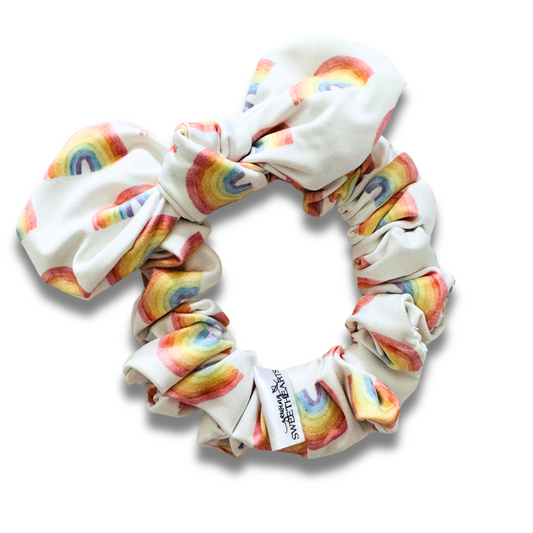 Rainbows Bow Scrunchie  Sewing Sweethearts   