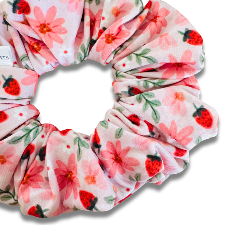 Strawberry Blooms Scrunchie Sewing Sweethearts