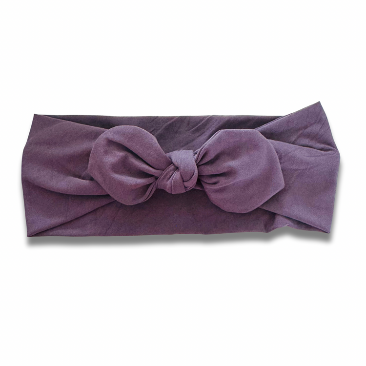 Dusty Violet Sweetheart Headband (or removable tie option) Sewing Sweethearts Sweetheart with Removable Tie