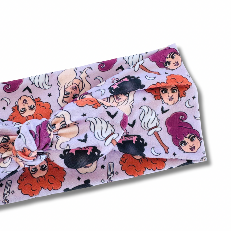 Witches Sweetheart Headband (or removable tie option) Sewing Sweethearts