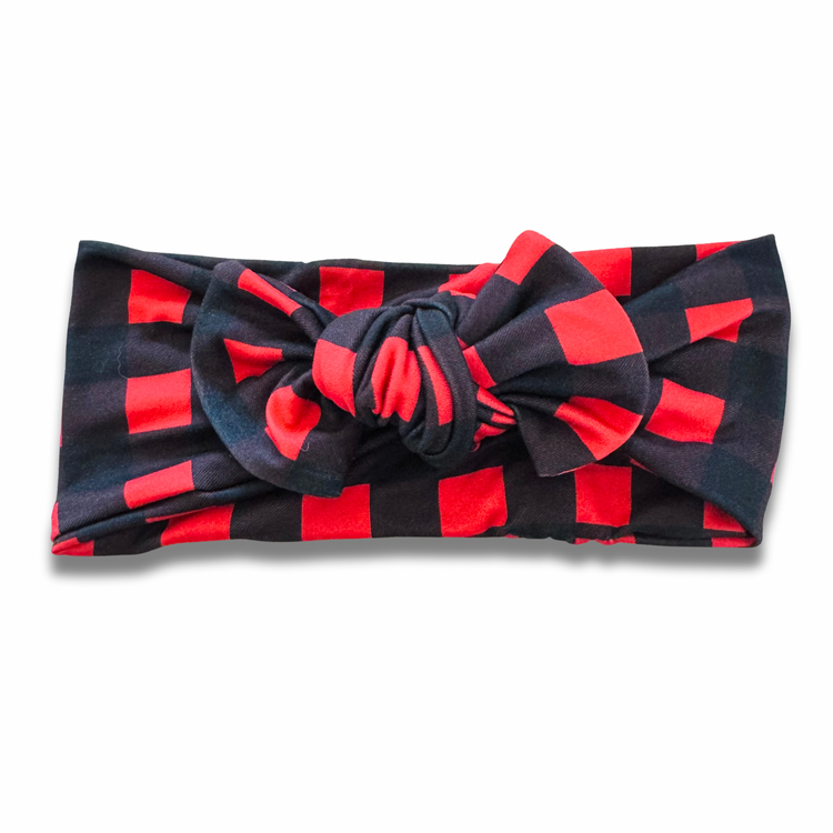 Buffalo Red Plaid Sweetie Headband Sewing Sweethearts