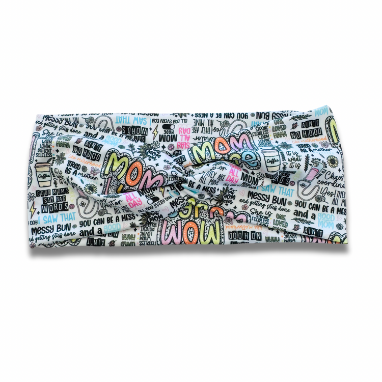 Mom Quotes Sweetheart Headband (or removable tie option) Sewing Sweethearts Sweetheart