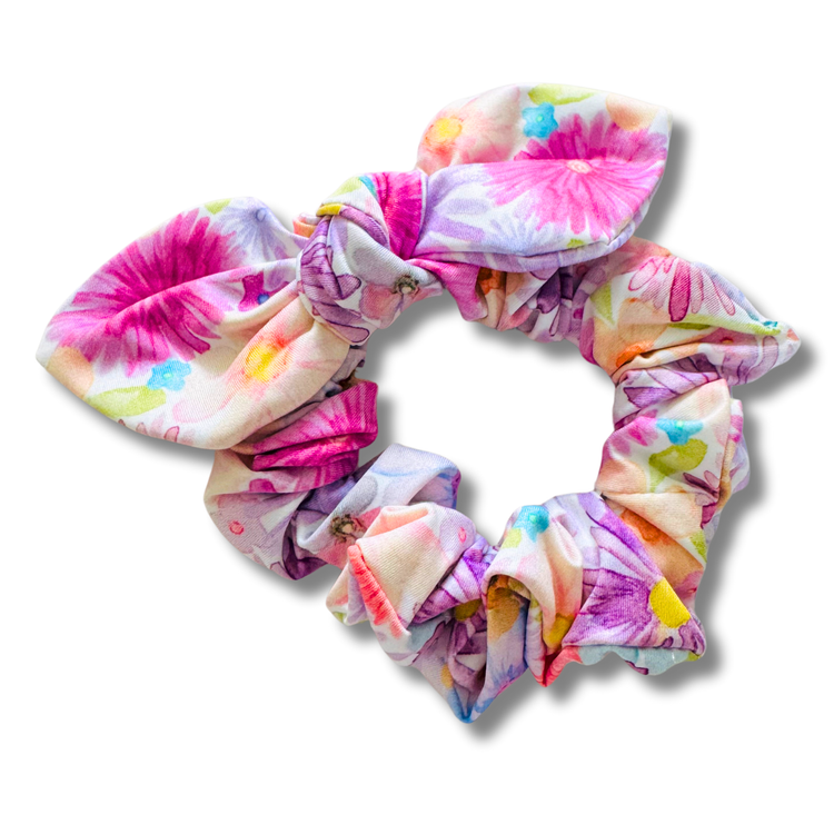 Flower Child Bow Scrunchie Sewing Sweethearts