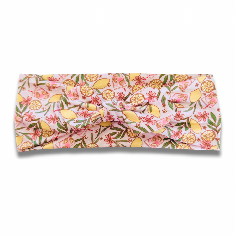 Pink Lemonade Sweetheart Headband (or removable tie option) Sewing Sweethearts Sweetheart with Removable Tie