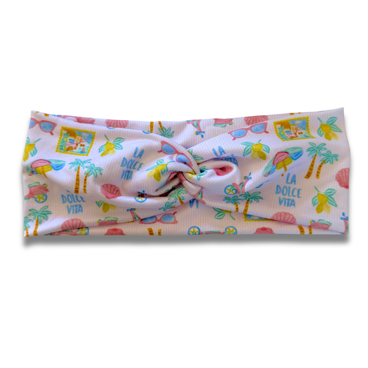 Italian Summer Sweetheart Headband (or removable tie option) Sewing Sweethearts Sweetheart