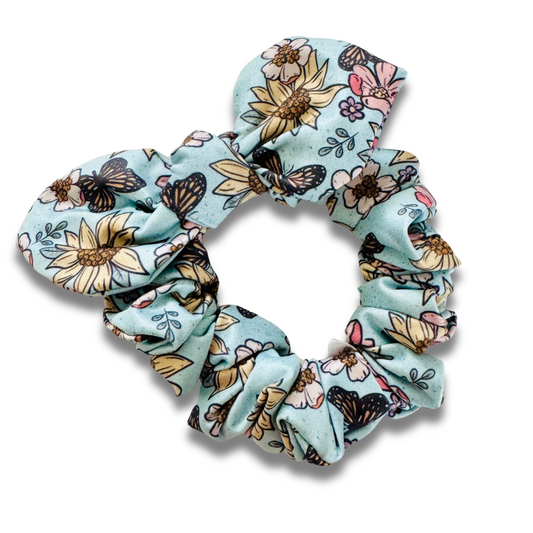 Butterfly Blossoms Bow Scrunchie  Sewing Sweethearts   