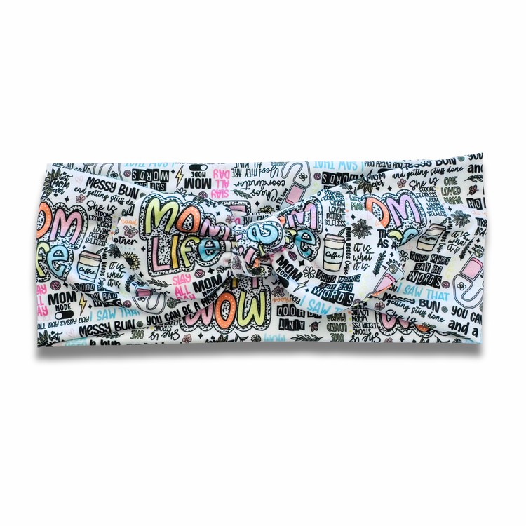 Mom Quotes Sweetheart Headband (or removable tie option) Sewing Sweethearts Sweetheart with Removable Tie