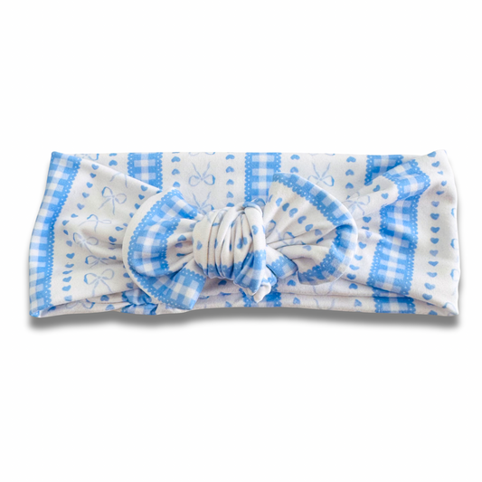 Blue Coquette Bows Sweetie Headband Sewing Sweethearts