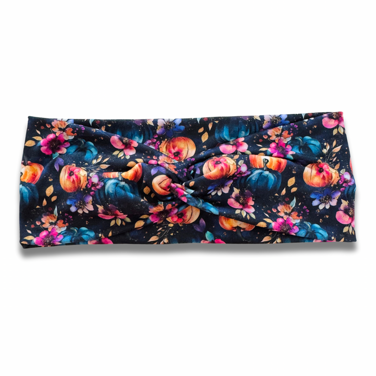 Pumpkin Night Garden Sweetheart Headband (or removable tie option) Sewing Sweethearts Sweetheart