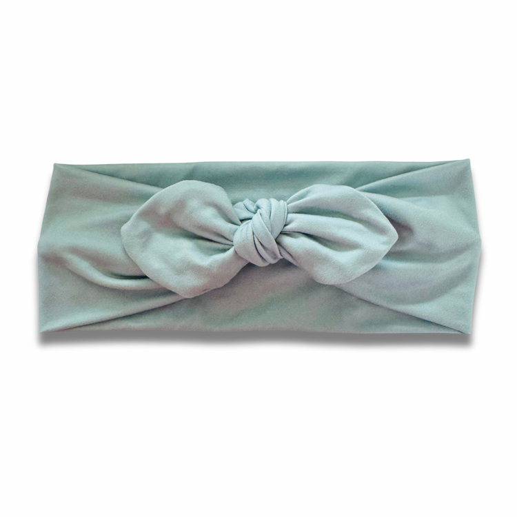 Dusty Sage Sweetheart Headband (or removable tie option) Sewing Sweethearts Sweetheart with Removable Tie