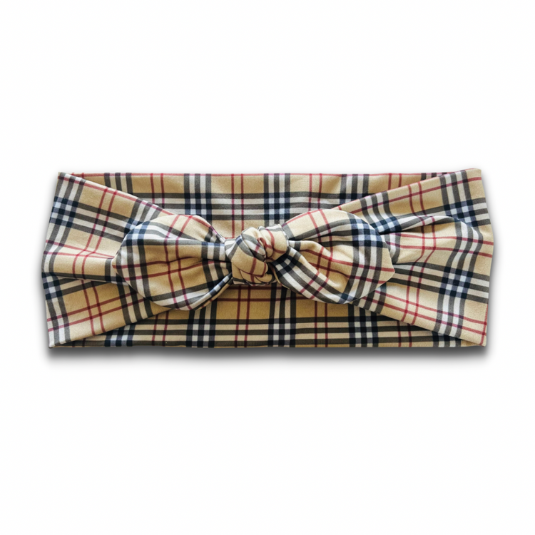 Tan Plaid Sweetheart (or removable tie option) Sewing Sweethearts Sweetheart with removable tie