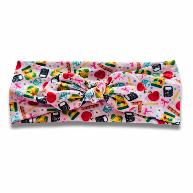 Back To School Sweetheart Headband (or removable tie option) Sewing Sweethearts Sweetheart with Removable Tie