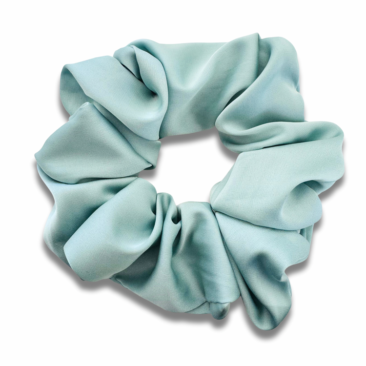 Minty Blue Satin Scrunchie Sewing Sweethearts