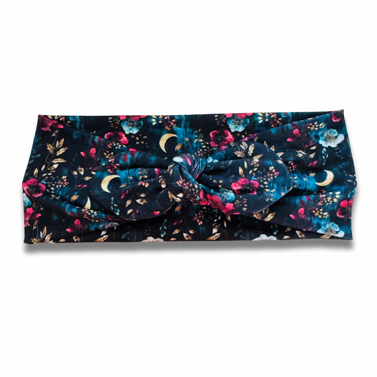 Moon Garden Sweetheart Headband (or removable tie option) Sewing Sweethearts Sweetheart with Removable Tie