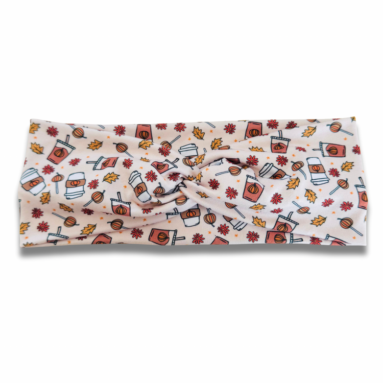 Pumpkin Spice Latte Sweetheart Headband (or removable tie option) Sewing Sweethearts Sweetheart